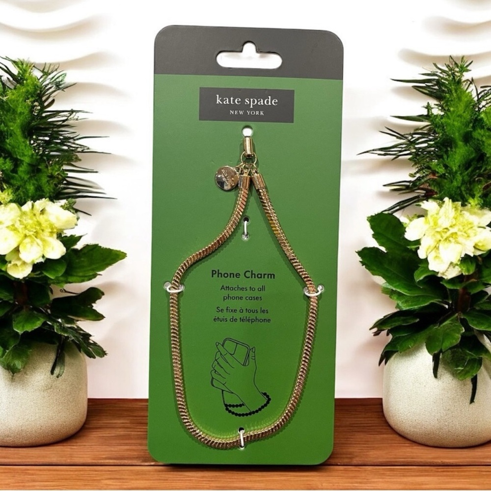 Kate Spade Metallic Gold Phone Charm